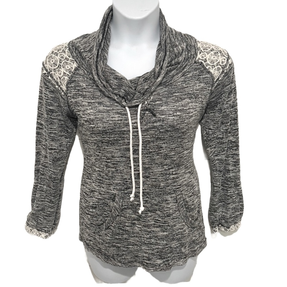 Chance or Fate Boho Distressed Pullover w/Lace Detailing